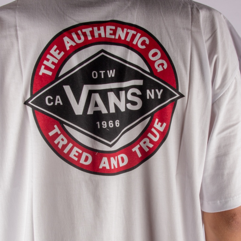 Camiseta Vans Drop V Diamond Classic Branco